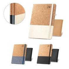Agenda em cortiça e linho Personalizada para Brinde