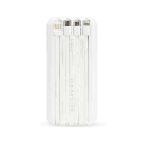 Power Bank 10.000mAh com Carregamento via Indução ou via Cabo Personalizado