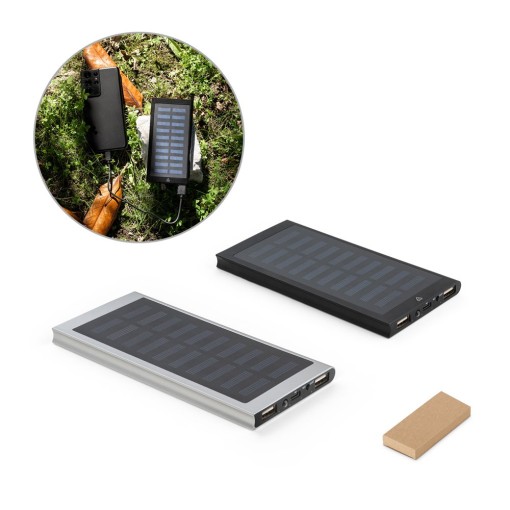 Bateria portátil em alumínio 100% reciclado 8.000 mAh Personalizada