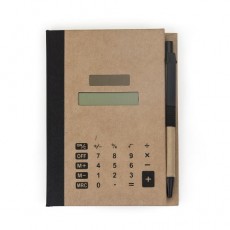 Bloco de Anotação Ecológico Capa Dura e Calculadora