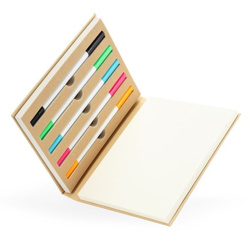 Bloco de Anotações com 5 Canetas Personalizado