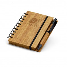 Caderno de Bolsa Com Capa e Caneta de Bambu Personalizado