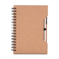 Caderno de Papelão com Caneta Personalizado 