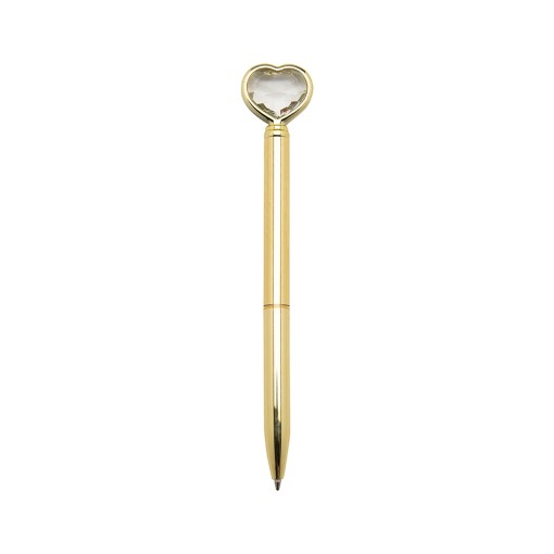 Caneta Metal Coração Diamante Personalizada