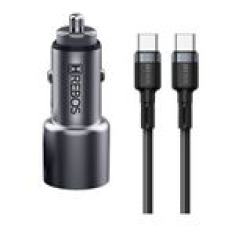 Carregador Veicular Premium Hrebos, USB-C para USB-C , Potência Combinada 60W Turbo