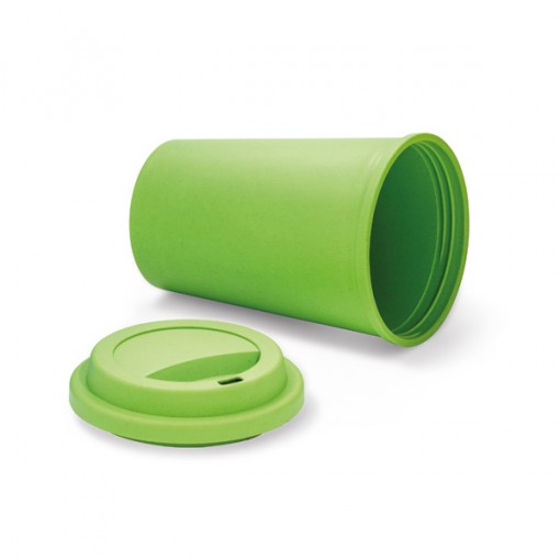 Copo Colorido Fibra de Bambu Com Logo Personalizado