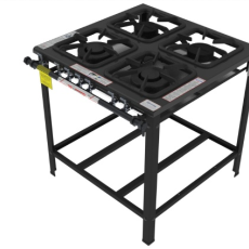 Fogão Industrial 4 Bocas Encosto Misto