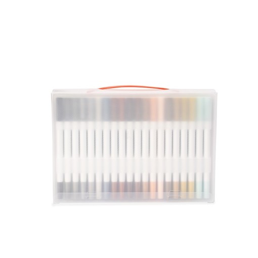 Kit Canetinhas Ponta Dupla Com 100 Cores Promocional