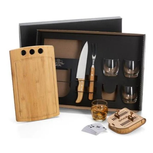 Kit Churrasco, Whisky e Truco 8 Peças Personalizado 