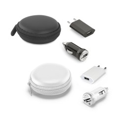 Kit de Adaptadores USB Personalizado Para Viagem