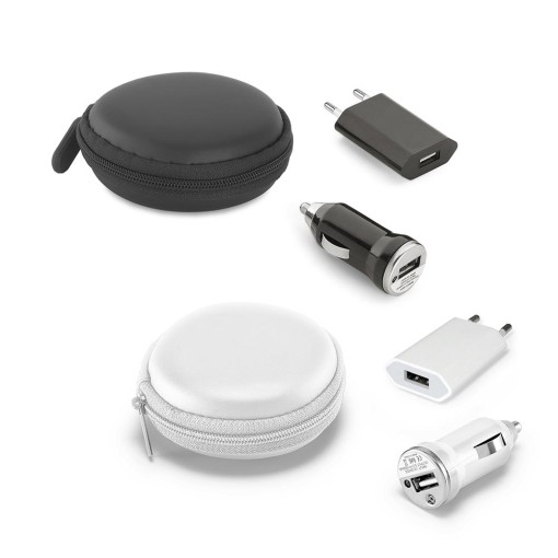 Kit de Adaptadores USB Personalizado Para Viagem