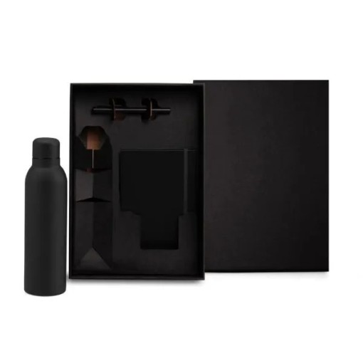 Kit Garrafa, Caderno E Caneta - 3 Pçs Personalizado