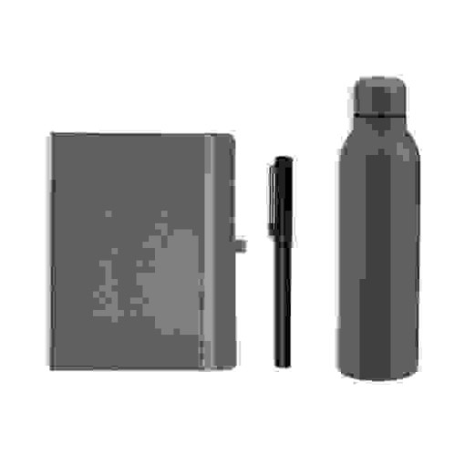 Kit Garrafa, Caderno E Caneta - 3 Pçs Personalizado