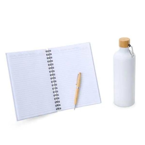 Kit Garrafa, Caderno E Caneta - 3 Pçs Promocional