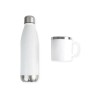 Kit Garrafa e Caneca Branca Personalizado