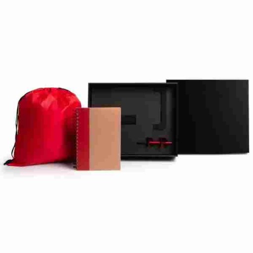 Kit Mochila, Caderno E Caneta - Vermelho - 3 Pçs Personalizado