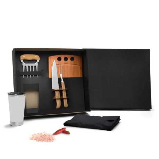 Kit Para Churrasco Com Copo Térmico 6 Peças Personalizado 