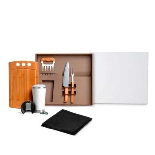 Kit Para Churrasco Com Copo Térmico 6 Peças Promocional