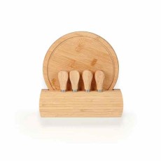 Kit para Queijo Em Bambu / Madeira / Inox Personalizado 