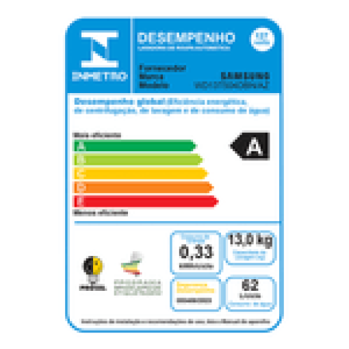 Lava e Seca 13kg Ecobubble Smart, Inox Look