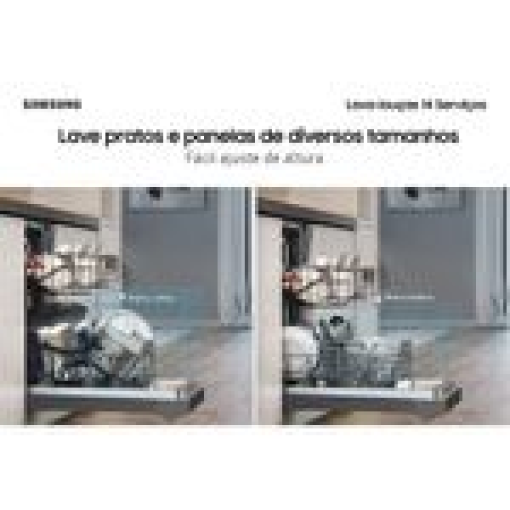 Lava-Louças Limpeza silenciosa, 14 Serviços Black Inox