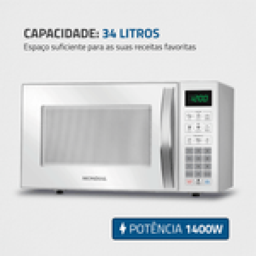 Micro-ondas 34L, Branco 127V