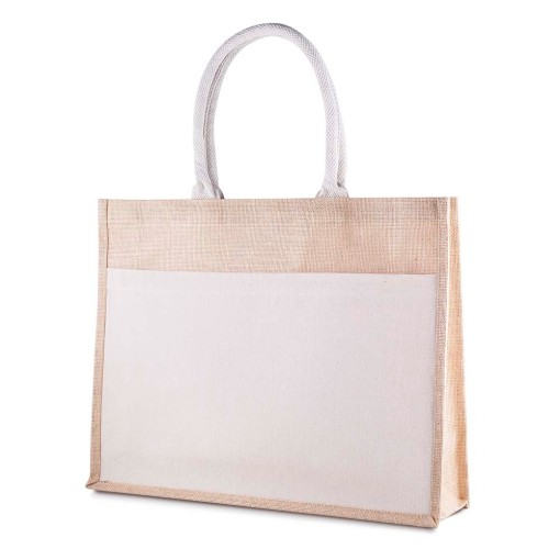 Sacola em Algodão Cru e Juta Personalizada